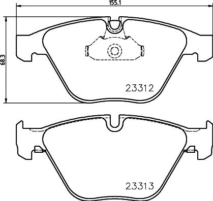 HELLA PAGID 8DB 355 015-391 - Juego de pastillas de freno www.parts5.com