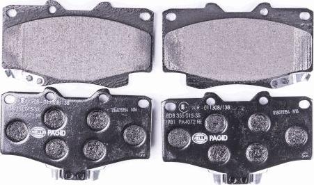 HELLA PAGID 8DB 355 015-351 - Set placute frana,frana disc www.parts5.com