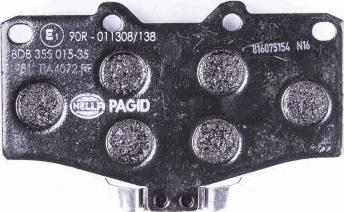 HELLA PAGID 8DB 355 015-351 - Set placute frana,frana disc www.parts5.com