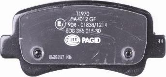 HELLA PAGID 8DB 355 015-301 - Set placute frana,frana disc www.parts5.com