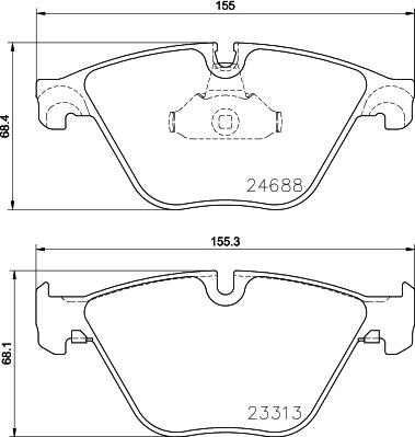 HELLA PAGID 8DB 355 015-261 - Brake Pad Set, disc brake www.parts5.com