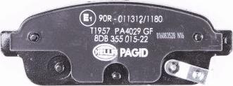 HELLA PAGID 8DB 355 015-221 - Set placute frana,frana disc parts5.com