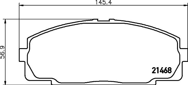 HELLA PAGID 8DB 355 016-921 - Σετ τακάκια, δισκόφρενα www.parts5.com