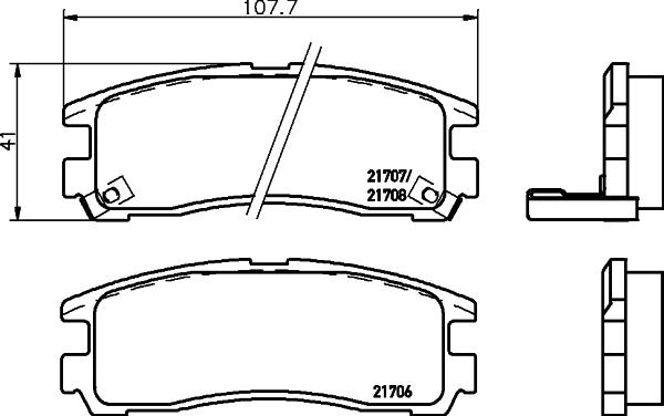 HELLA PAGID 8DB 355 016-591 - Brake Pad Set, disc brake parts5.com