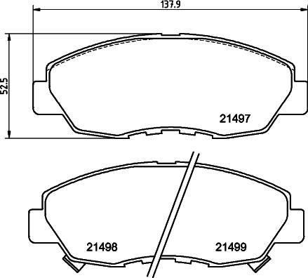 HELLA PAGID 8DB 355 016-511 - Juego de pastillas de freno www.parts5.com