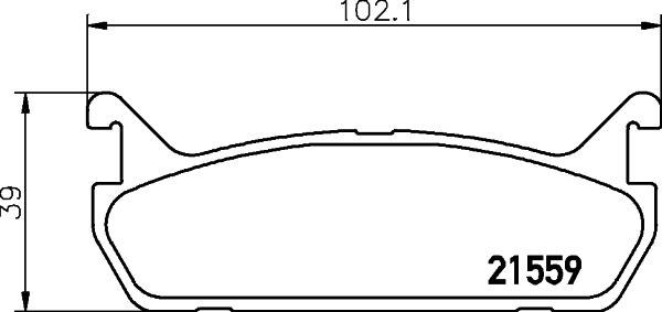 HELLA PAGID 8DB 355 016-601 - Тормозные колодки, дисковые, комплект www.parts5.com