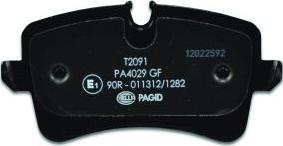 HELLA PAGID 8DB 355 016-011 - Set placute frana,frana disc www.parts5.com