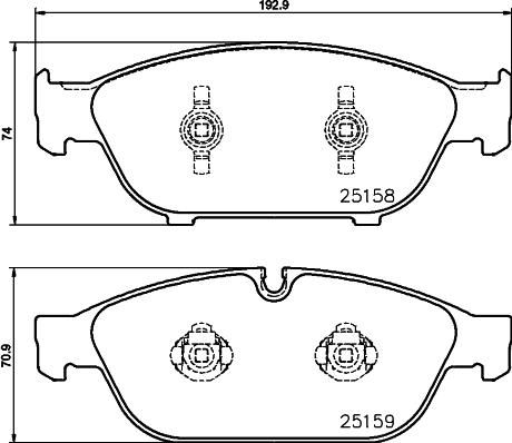 HELLA PAGID 8DB 355 016-031 - Set placute frana,frana disc www.parts5.com