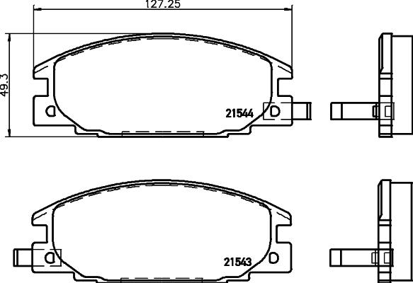 HELLA PAGID 8DB 355 016-341 - Set placute frana,frana disc www.parts5.com