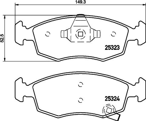 HELLA PAGID 8DB 355 016-231 - Fren balata seti, diskli fren www.parts5.com