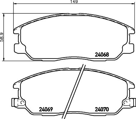 HELLA PAGID 8DB 355 010-451 - Set placute frana,frana disc www.parts5.com