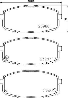 HELLA PAGID 8DB 355 010-611 - Komplet zavornih oblog, ploscne (kolutne) zavore www.parts5.com