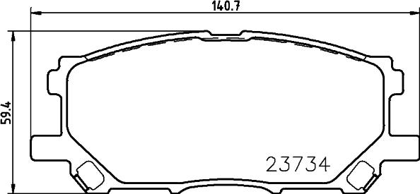 HELLA PAGID 8DB 355 010-071 - Brake Pad Set, disc brake www.parts5.com