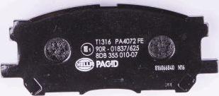 HELLA PAGID 8DB 355 010-071 - Brake Pad Set, disc brake www.parts5.com