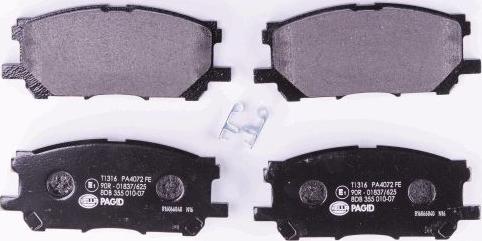 HELLA PAGID 8DB 355 010-071 - Brake Pad Set, disc brake www.parts5.com