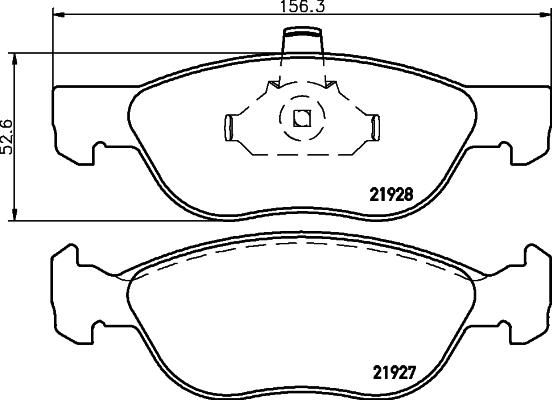 HELLA PAGID 8DB 355 010-181 - Set placute frana,frana disc www.parts5.com