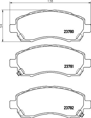 HELLA PAGID 8DB 355 010-121 - Kit de plaquettes de frein, frein à disque www.parts5.com