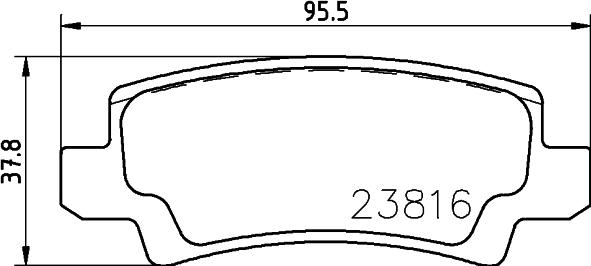 HELLA PAGID 8DB 355 010-841 - Тормозные колодки, дисковые, комплект www.parts5.com