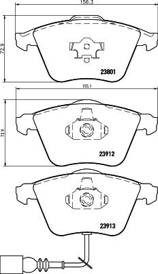 HELLA PAGID 8DB 355 010-351 - Тормозные колодки, дисковые, комплект www.parts5.com