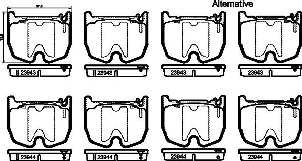 HELLA PAGID 8DB 355 010-381 - Komplet pločica, disk-kočnica www.parts5.com