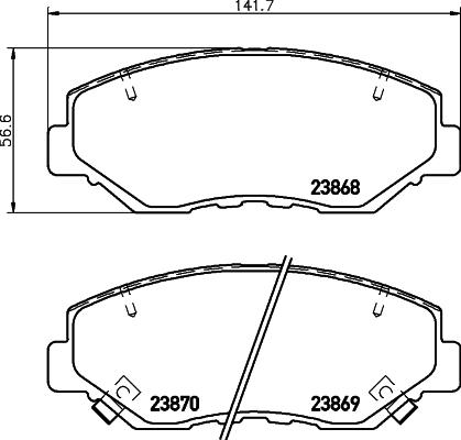 HELLA PAGID 8DB 355 010-231 - Sada brzdových destiček, kotoučová brzda www.parts5.com