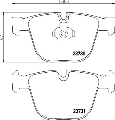 HELLA PAGID 8DB 355 010-751 - Juego de pastillas de freno www.parts5.com