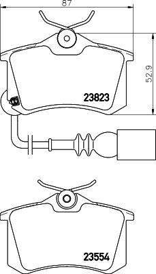 HELLA PAGID 8DB 355 010-781 - Σετ τακάκια, δισκόφρενα www.parts5.com