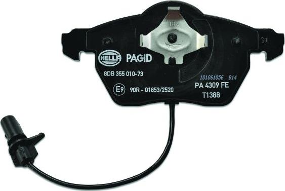 HELLA PAGID 8DB 355 010-731 - Fren balata seti, diskli fren www.parts5.com