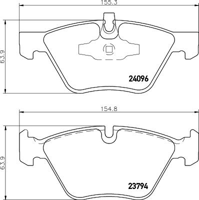 HELLA PAGID 8DB 355 011-941 - Brake Pad Set, disc brake parts5.com