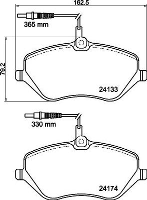 HELLA PAGID 8DB 355 011-491 - Piduriklotsi komplekt,ketaspidur www.parts5.com