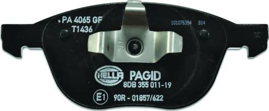 HELLA PAGID 8DB 355 011-191 - Brake Pad Set, disc brake www.parts5.com