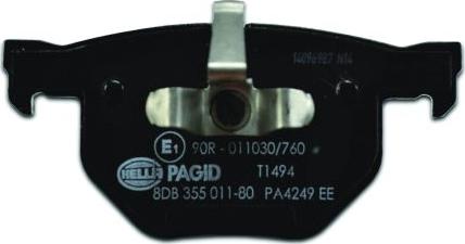 HELLA PAGID 8DB 355 011-801 - Set placute frana,frana disc www.parts5.com