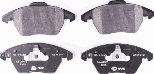 HELLA PAGID 8DB 355 011-811 - Brake Pad Set, disc brake parts5.com