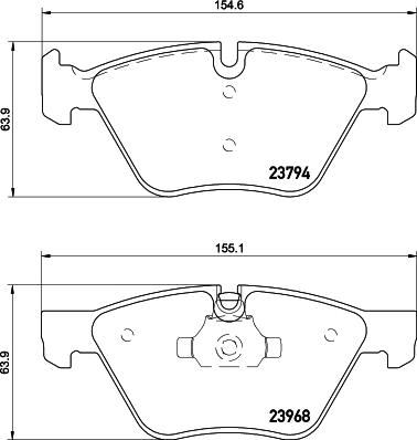 HELLA PAGID 8DB 355 011-321 - Juego de pastillas de freno www.parts5.com