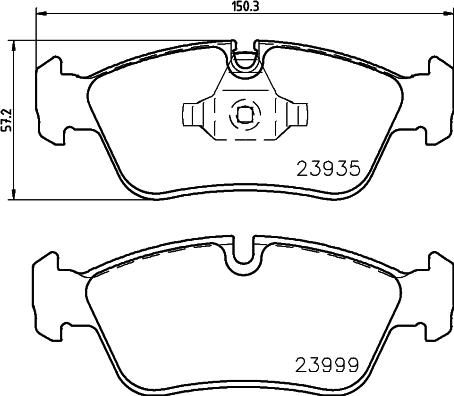 HELLA PAGID 8DB 355 011-281 - Juego de pastillas de freno www.parts5.com