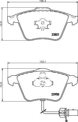 HELLA PAGID 8DB 355 011-711 - Set placute frana,frana disc www.parts5.com