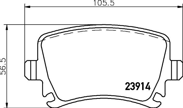 HELLA PAGID 8DB 355 011-771 - Σετ τακάκια, δισκόφρενα www.parts5.com