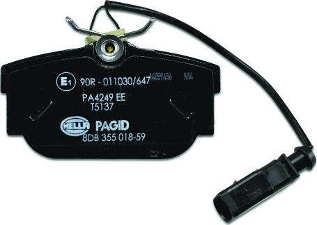 HELLA PAGID 8DB 355 018-591 - Brake Pad Set, disc brake www.parts5.com