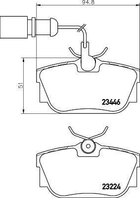 HELLA PAGID 8DB 355 018-571 - Brake Pad Set, disc brake www.parts5.com