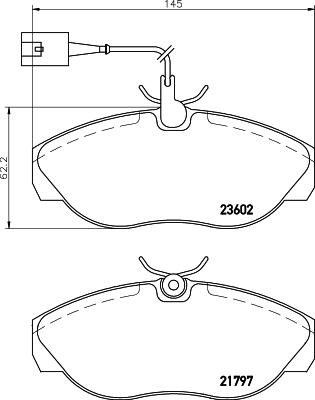 HELLA PAGID 8DB 355 018-891 - Тормозные колодки, дисковые, комплект www.parts5.com