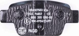 HELLA PAGID 8DB 355 018-851 - Brake Pad Set, disc brake parts5.com