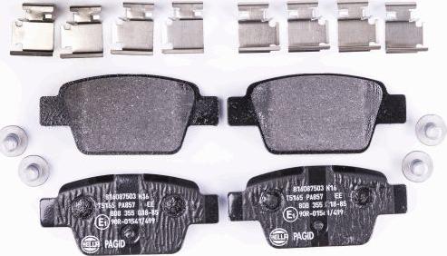 HELLA PAGID 8DB 355 018-851 - Brake Pad Set, disc brake parts5.com