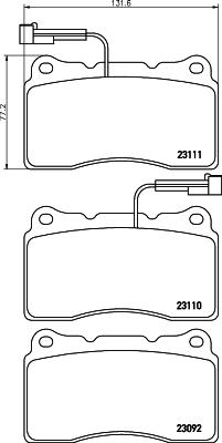 HELLA PAGID 8DB 355 018-361 - Σετ τακάκια, δισκόφρενα www.parts5.com