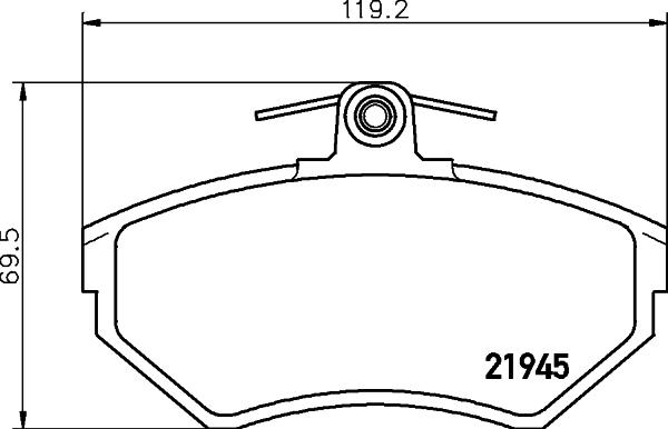 HELLA PAGID 8DB 355 018-251 - Sada brzdových platničiek kotúčovej brzdy www.parts5.com