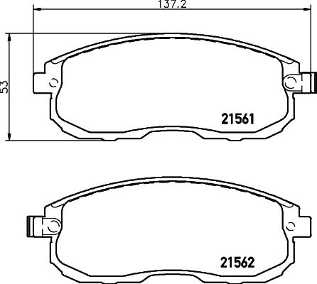 HELLA PAGID 8DB 355 013-991 - Тормозные колодки, дисковые, комплект www.parts5.com