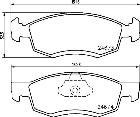 HELLA PAGID 8DB 355 013-951 - Juego de pastillas de freno www.parts5.com