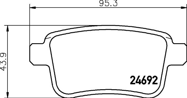 HELLA PAGID 8DB 355 013-971 - Тормозные колодки, дисковые, комплект www.parts5.com