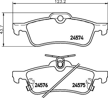 HELLA PAGID 8DB 355 013-461 - Brake Pad Set, disc brake www.parts5.com