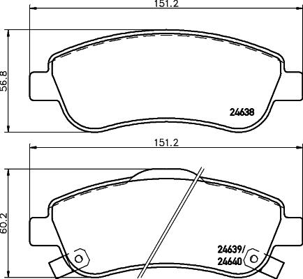 HELLA PAGID 8DB 355 013-611 - Set placute frana,frana disc www.parts5.com