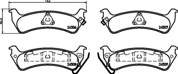 HELLA PAGID 8DB 355 013-091 - Brake Pad Set, disc brake www.parts5.com